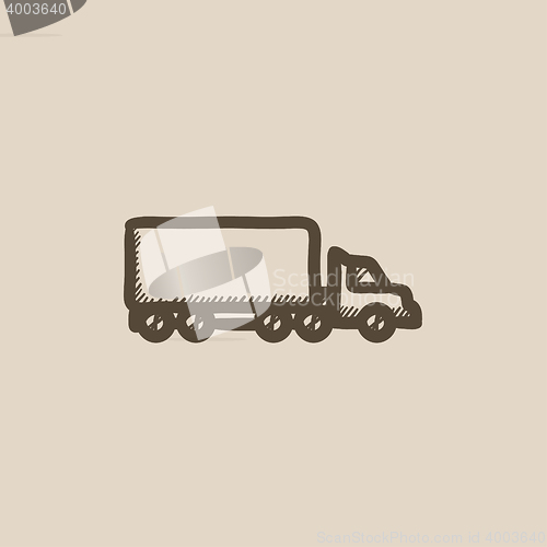 Image of Delivery truck sketch icon.