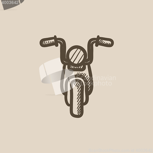 Image of Motorcycle sketch icon.