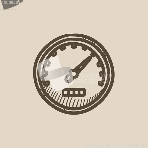 Image of Speedometer sketch icon.