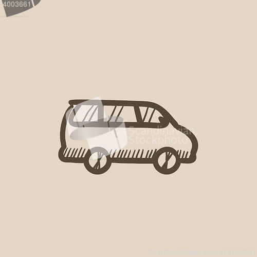 Image of Minivan sketch icon.