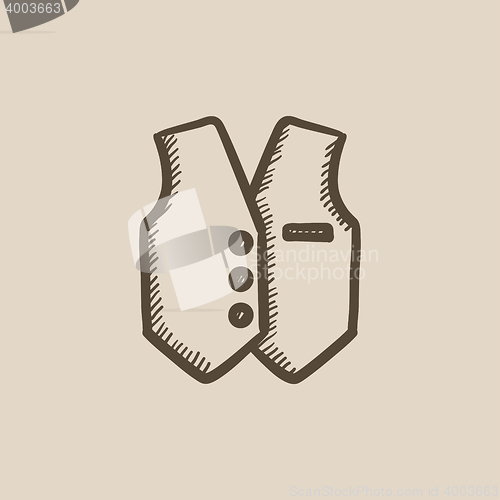 Image of Waistcoat sketch icon.