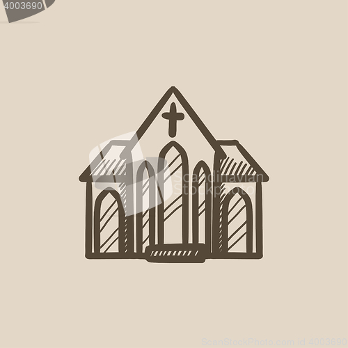 Image of Church sketch icon.