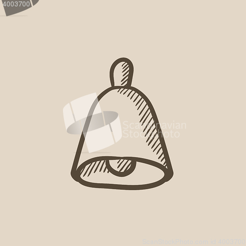 Image of Wedding bell sketch icon.