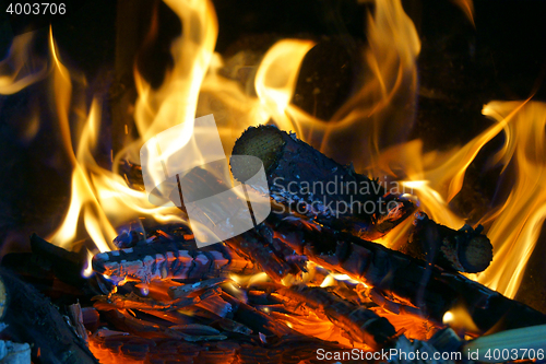 Image of warm fire flames