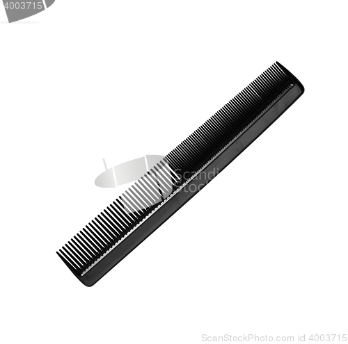 Image of black comb for hair isolated