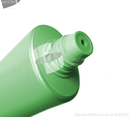 Image of green tube close up