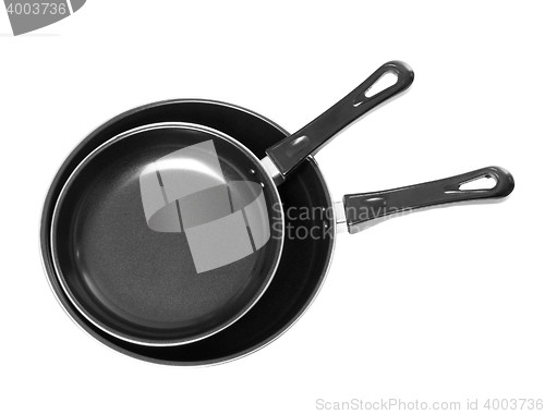 Image of black pan\'s isolated on white