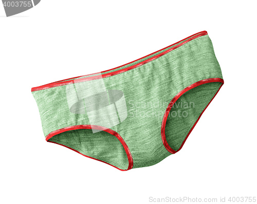 Image of green women\'s briefs isolated