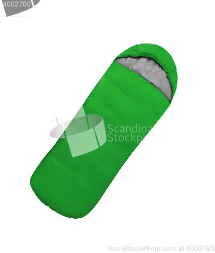 Image of Sleeping bag used to keep warm on camping trips