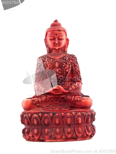 Image of Red statue of budha front