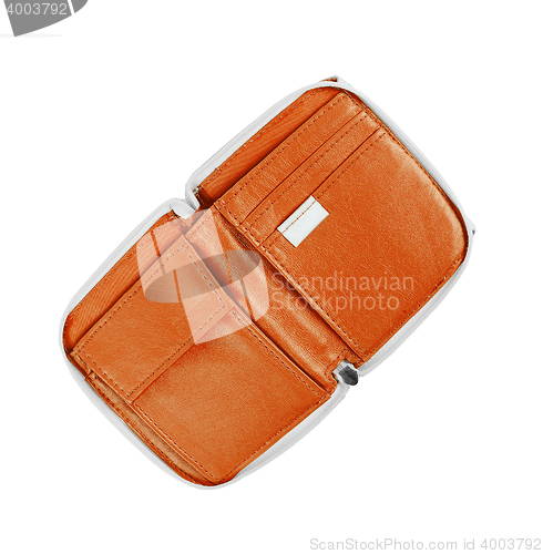 Image of orange wallet isolated