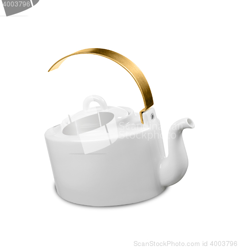 Image of Modern teapot on a white background
