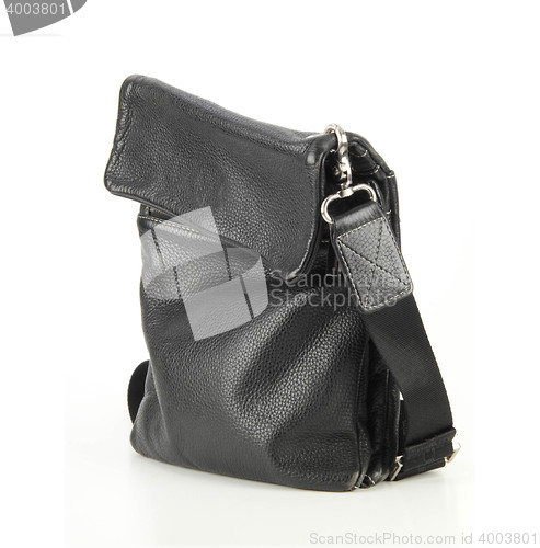 Image of black leather bag