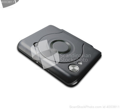 Image of Portable slim external CD isolated on white