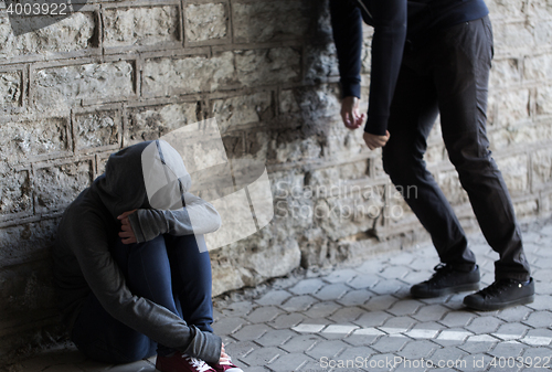 Image of close up of addicts on street