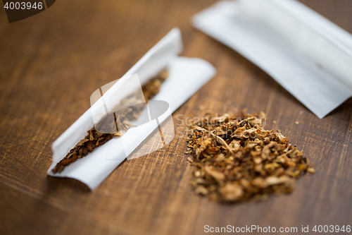 Image of close up of marijuana or tobacco cigarette paper