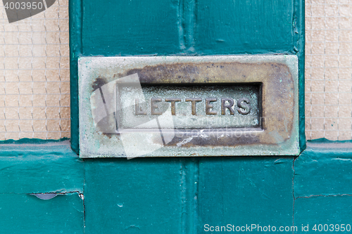 Image of close up of vintage mailbox