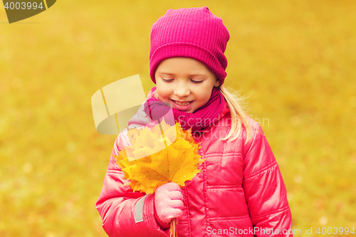 Image of happy beautiful little girl portrait outdoors