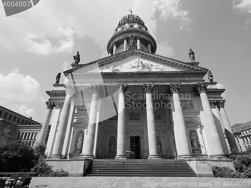 Image of Franzoesischer Dom in Berlin in black and white