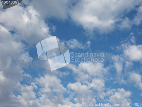 Image of Blue sky with clouds background