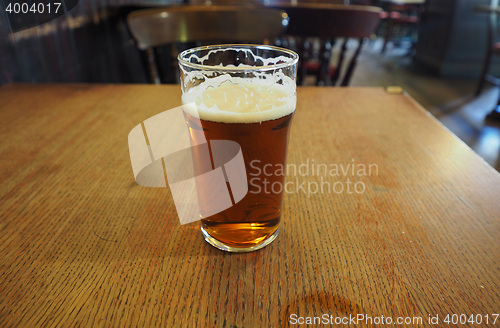 Image of British ale beer pint