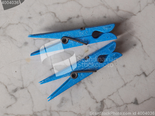 Image of Blue Clothespin peg