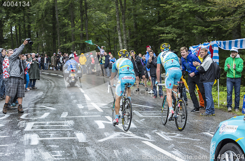 Image of Two Cyclists - Tour de France 2014