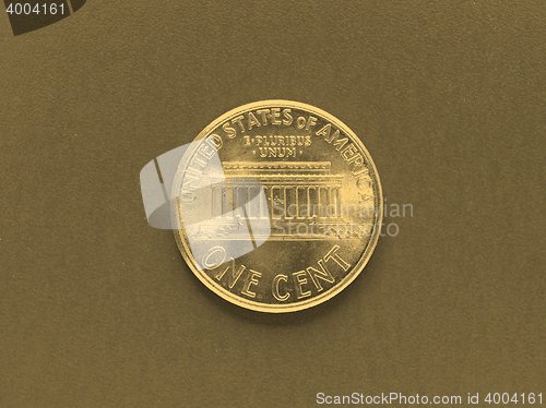 Image of Dollar coin - 1 cent - vintage