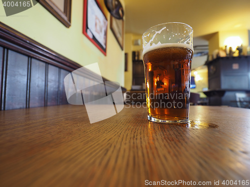Image of British ale beer pint