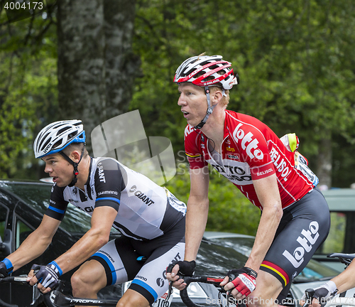 Image of Two Cyclists - Tour de France 2014