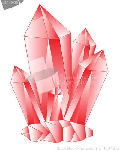 Image of Red stone crystal