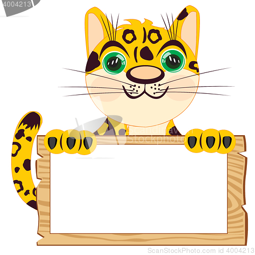 Image of Leopard with poster