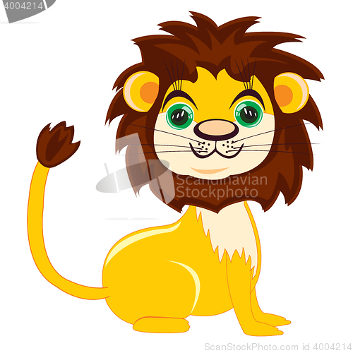 Image of Cartoon nice lion