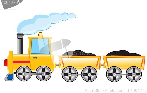 Image of Locomotive carries cargo