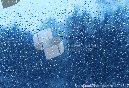 Image of Water drops on glass