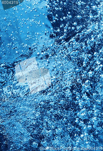 Image of Ice texture with frozen bubbles