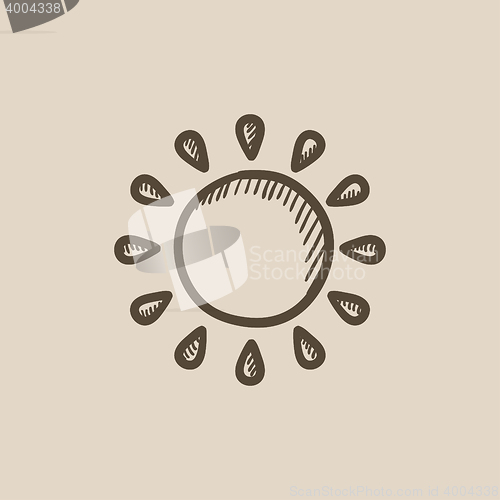 Image of Sun sketch icon.