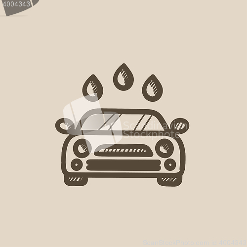 Image of Car wash sketch icon.