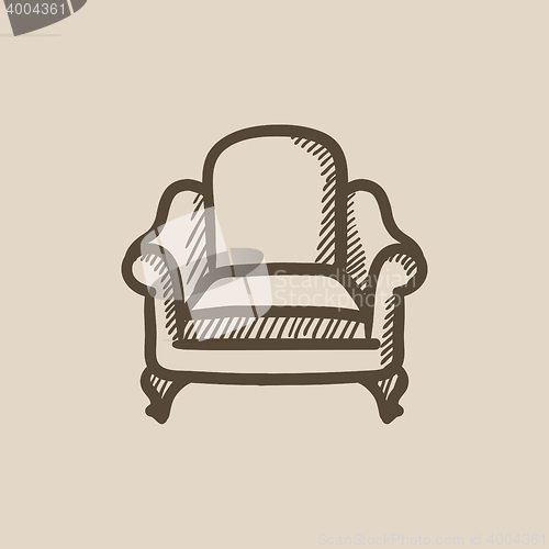 Image of Armchair sketch icon.