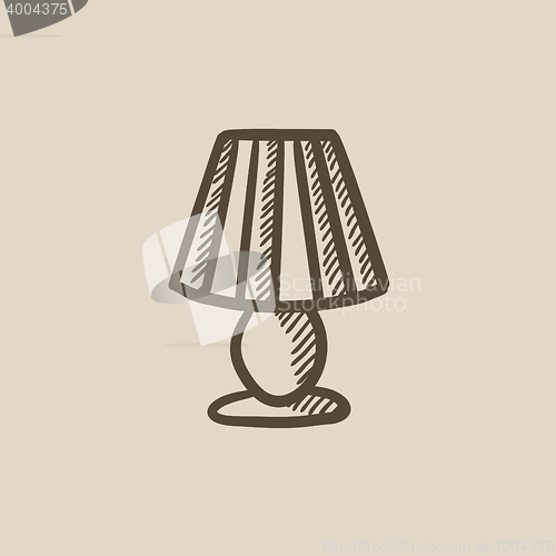 Image of Table lamp sketch icon.