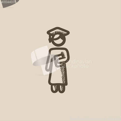 Image of Graduate sketch icon.