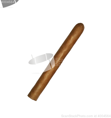 Image of isolated long elegant brown cigar