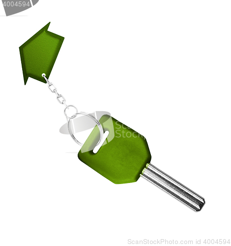 Image of green key with arrow