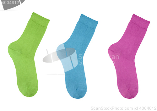 Image of female socks on white background