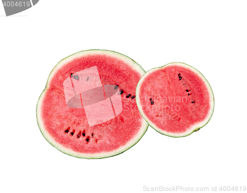 Image of Half of watermelon isolated on the white background