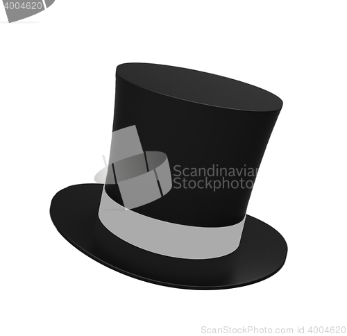 Image of Black magic hat isolated on a white background