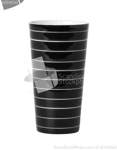 Image of striped glass on white background