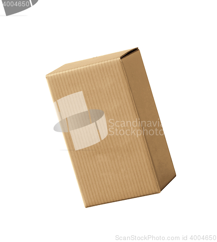 Image of brown paper box with white background