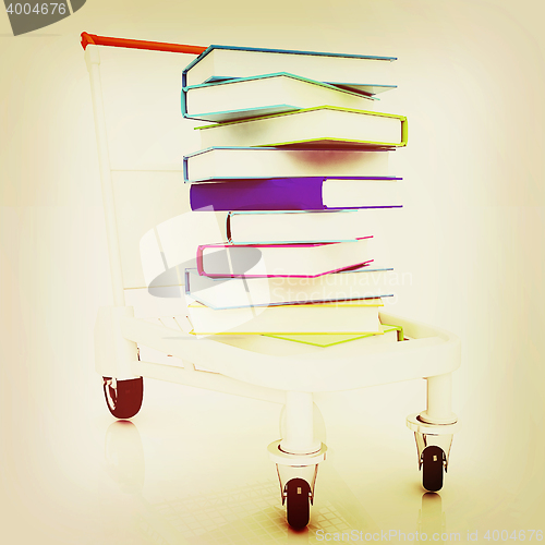 Image of books in cart