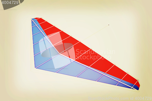 Image of Hang glider. 3D illustration. Vintage style.